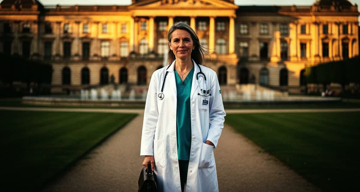 Blick auf Wiesbaden mit Kurhaus und Mainufer, Zentrum der hessischen Ärztekammer