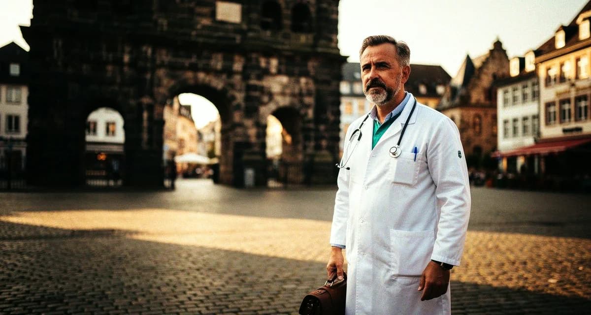 Bezirksärztekammer Trier Schönbornstraße mit Porta Nigra im Hintergrund