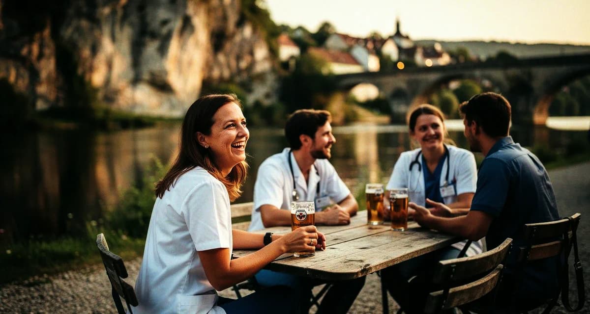 Mediziner beim Stammtisch in der Altmühlfranken-Region