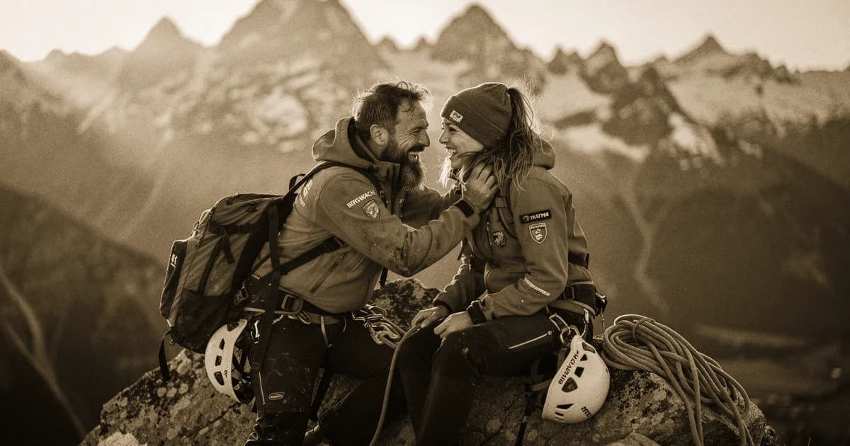 Bergrettungskräfte in alpiner Umgebung — Partnersuche zwischen Einsatz und Freizeit in den Bergen