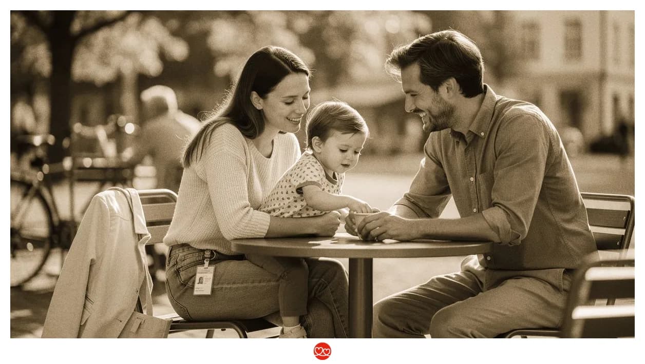 Therapeutin in ihrer Praxis, schaut auf die Uhr – Familie und Karriere vereinen