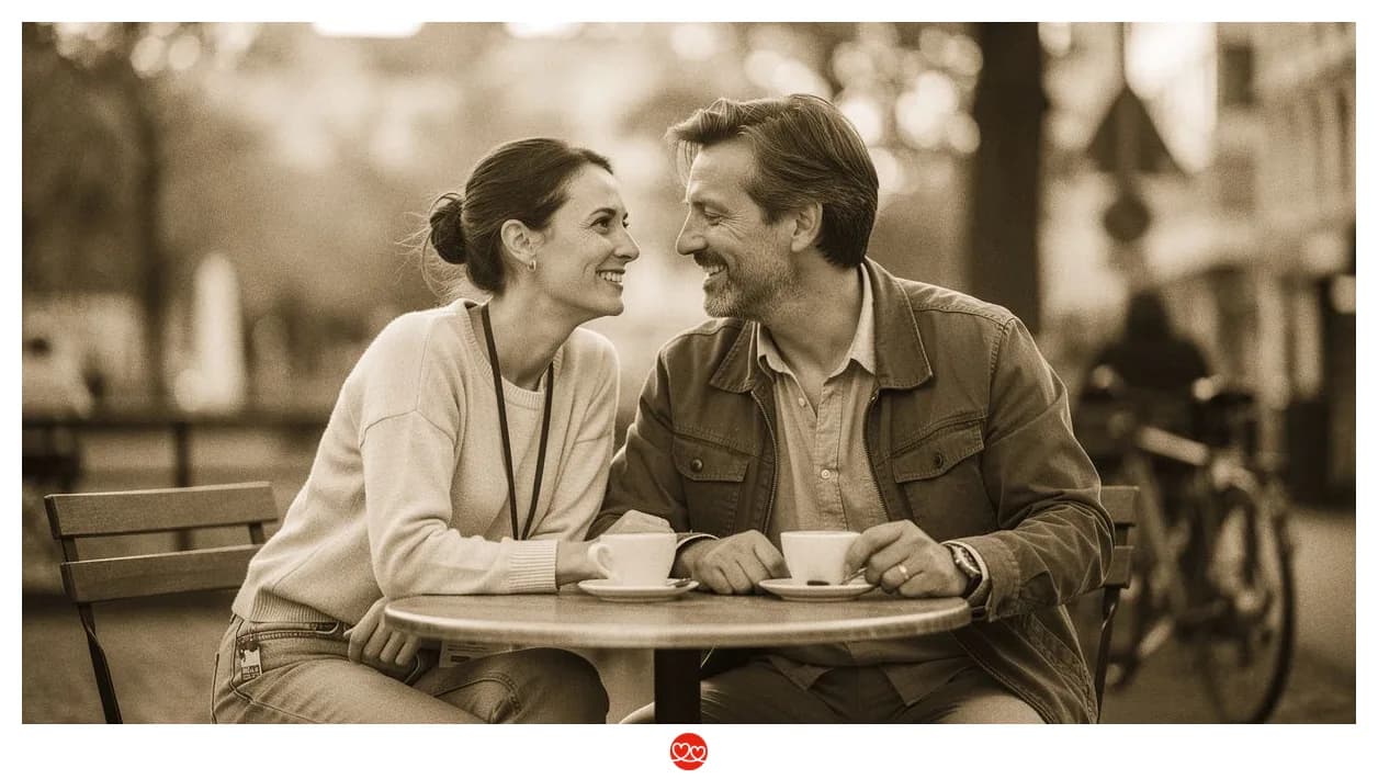 Pflegepaar schaut auf Dokumente und Versicherungsunterlagen, konzentriert, vertrauensvoll