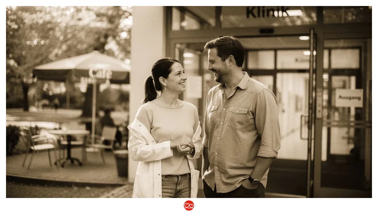 Ärztin zieht sich nach dem Dienst den Kittel aus