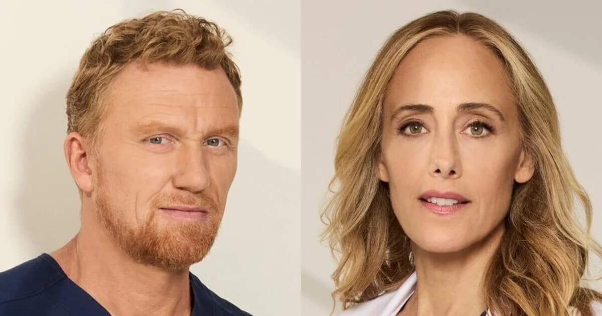 Kevin McKidd als Dr. Owen Hunt und Kim Raver als Dr. Teddy Altman — offizielle Cast-Pressefotos zur 21. Staffel von Grey's Anatomy