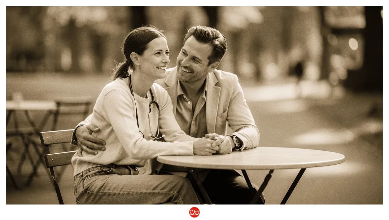 Arzt in verschiedenen Karrierephasen, nachdenklich und professionell