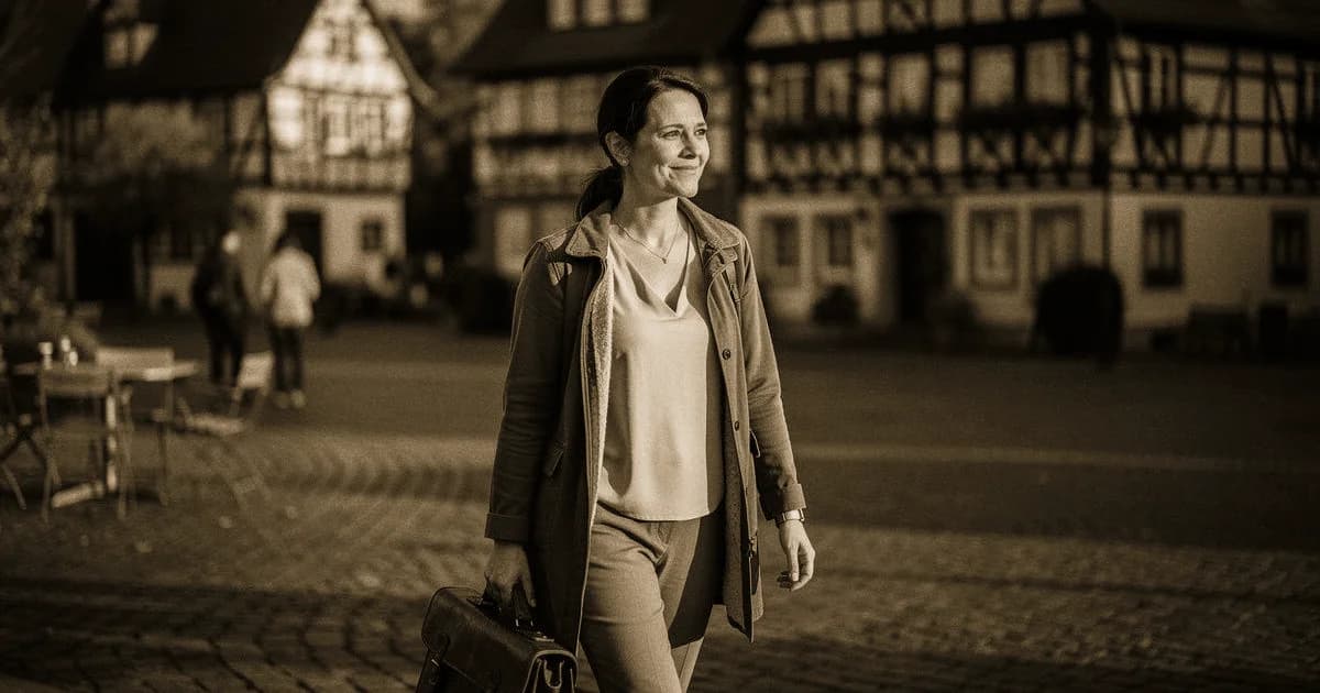 Partnersuche Hausarzt: Niedergelassener Arzt entspannt ausserhalb der Praxis — Spaziergang, entspannte Stimmung
