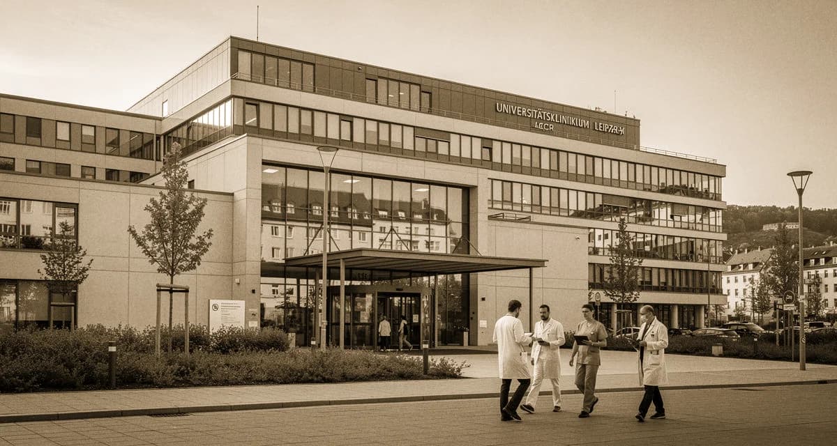 Universitätsklinikum Leipzig: Hauptgebäude an der Liebigstraße mit medizinischem Personal