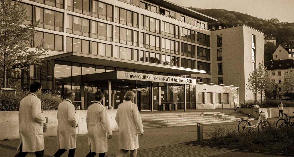 Uniklinik RWTH Aachen — der Kammbau-Klinik-Komplex an der Pauwelsstraße