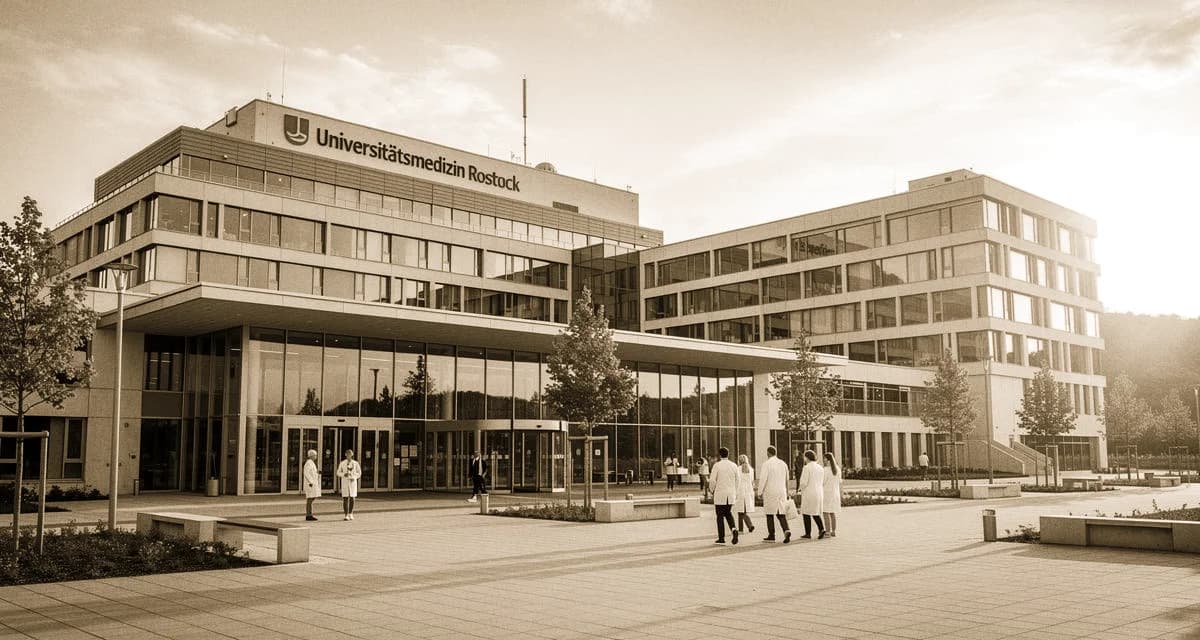Universitätsmedizin Rostock Schillingallee Klinikkomplex mit Backstein-Architektur und Ostsee-Atmosphäre