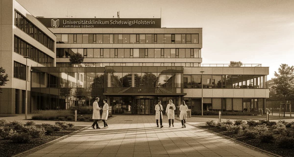 UKSH Campus Lübeck Hauptgebäude an der Ratzeburger Allee mit Klinikkomplex und Backstein-Architektur
