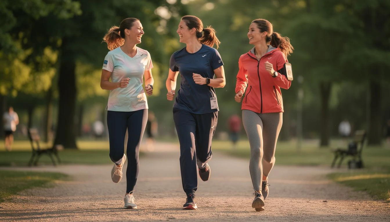Hobbies Pflegekräfte Singles: Pflegekräfte bei einer Sportgruppe im Park