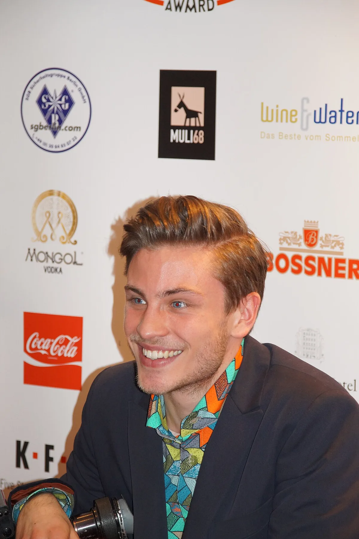 Jannik Schümann beim Askania Award 2016 — der Schauspieler spielt Otto Marquardt in der ARD-Serie Charité